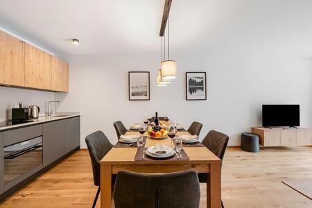Kitchen and dining area