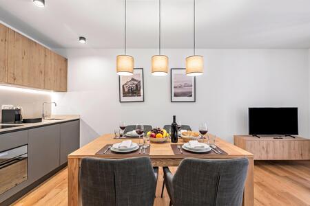 Kitchen and dining area